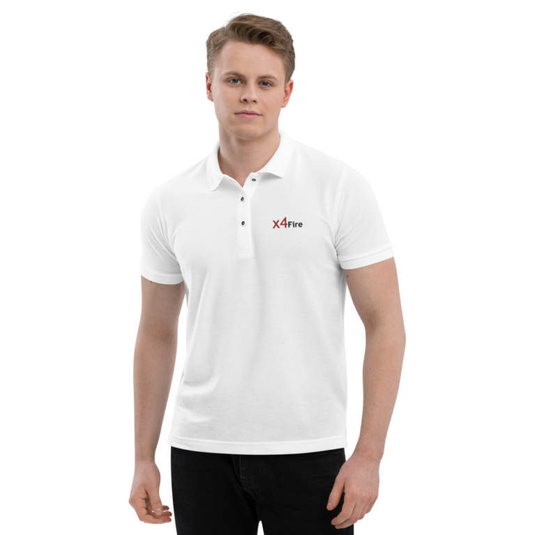x4Fire (XFPF) White Men's Premium Polo