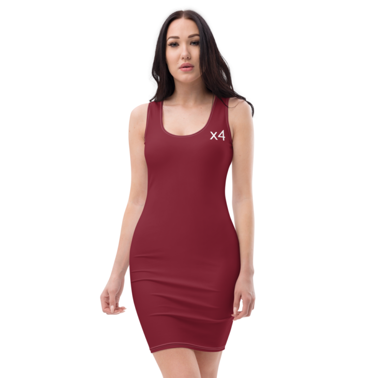 x4Fire (X4PF) Maroon Cut & Sew Dress