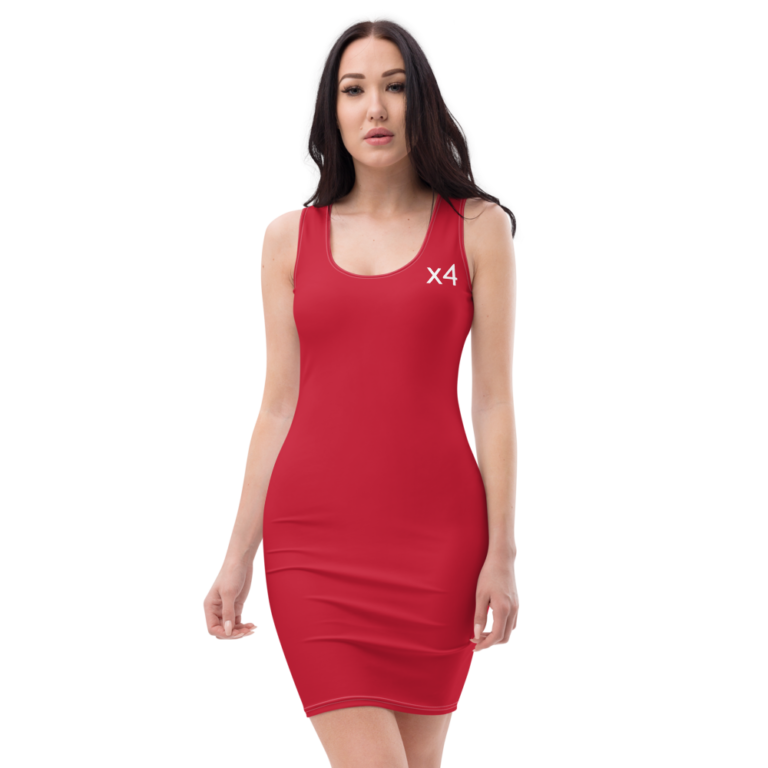 x4Fire (X4PF) Deep Red Cut & Sew Dress