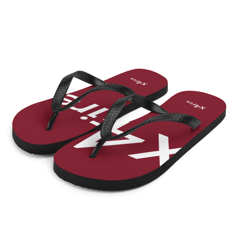 x4Fire (XFPF) Maroon Flip-Flops