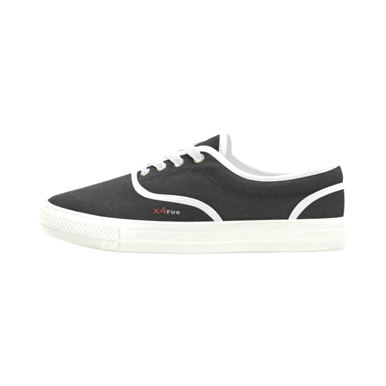 x4Fire (XFAA) White & Black Men's Canvas Shoes