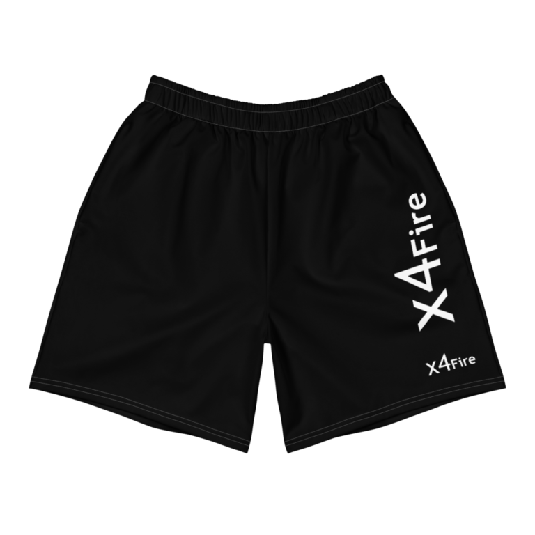 x4Fire (XFPF) WLWS Black Men's Athletic Long Shorts