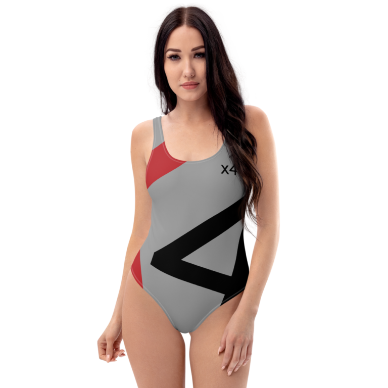 x4Fire (X4PF) x4Giant Silver One-Piece Swimsuit