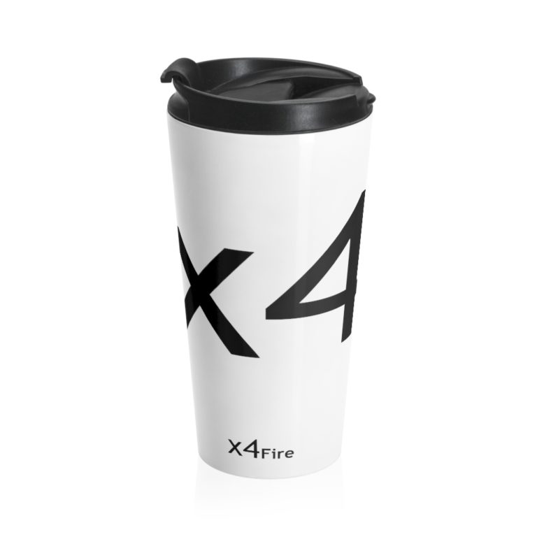 x4Fire (XFPT) BLWB White Stainless Steel Travel Mug