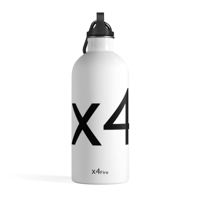 x4Fire (XFPT) BLWB White Stainless Steel Water Bottle
