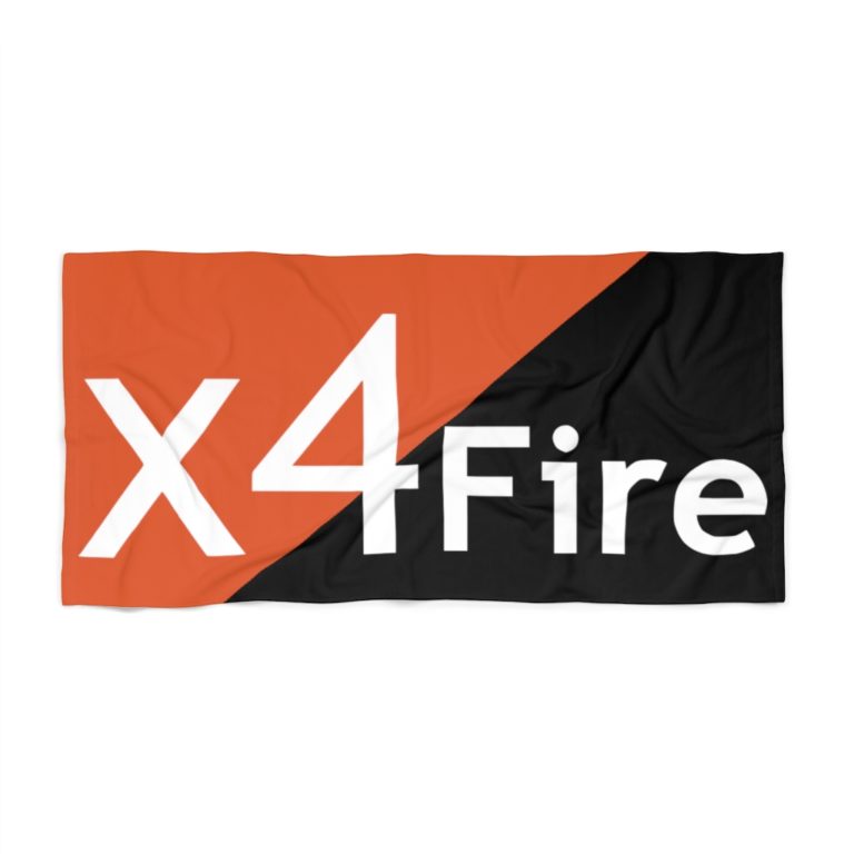 x4Fire (XFPT) Extreme Black Beach Towel