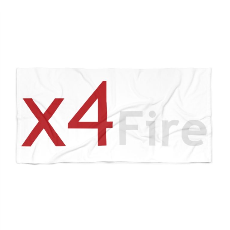 x4Fire (XFPT) Light White Beach Towel