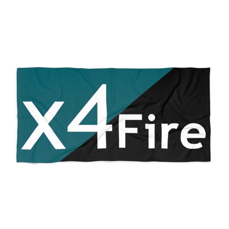 x4Fire (XFPT) Junggle Black Beach Towel