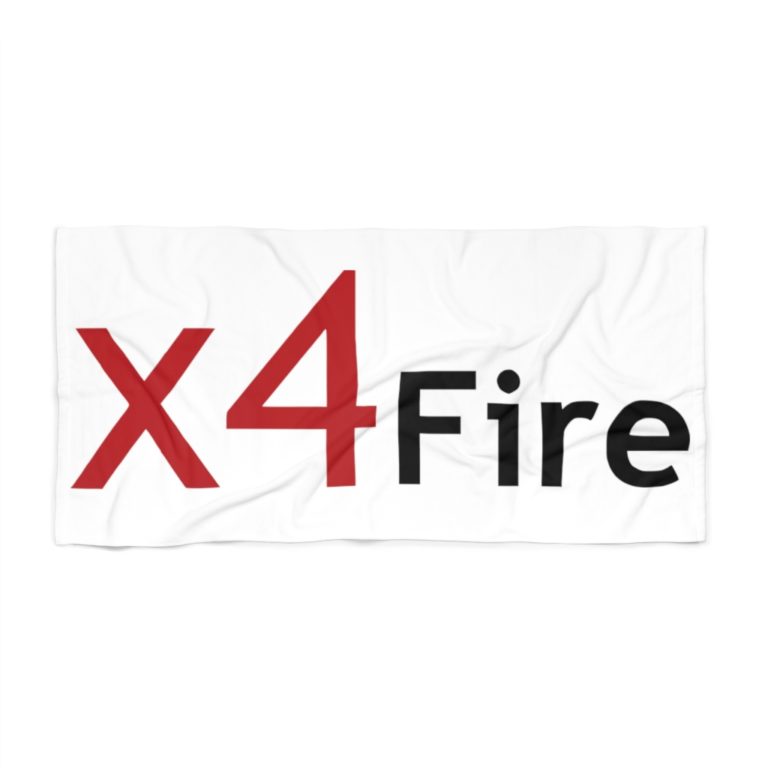 x4Fire (XFPT) RLWB White Beach Towel
