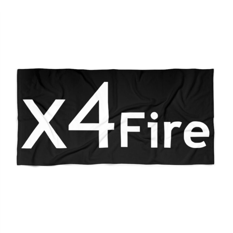 x4Fire (XFPT) WLBB Black Beach Towel