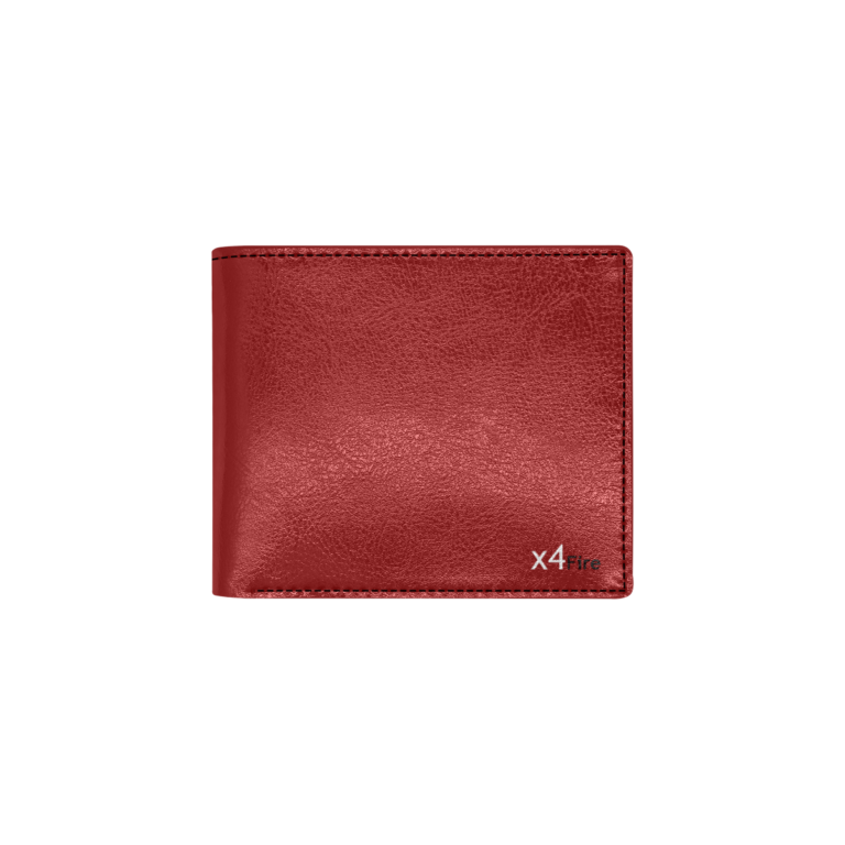x4Fire (XFAA) Deep Red Wallet Bifold Wallet with Coin Pocket