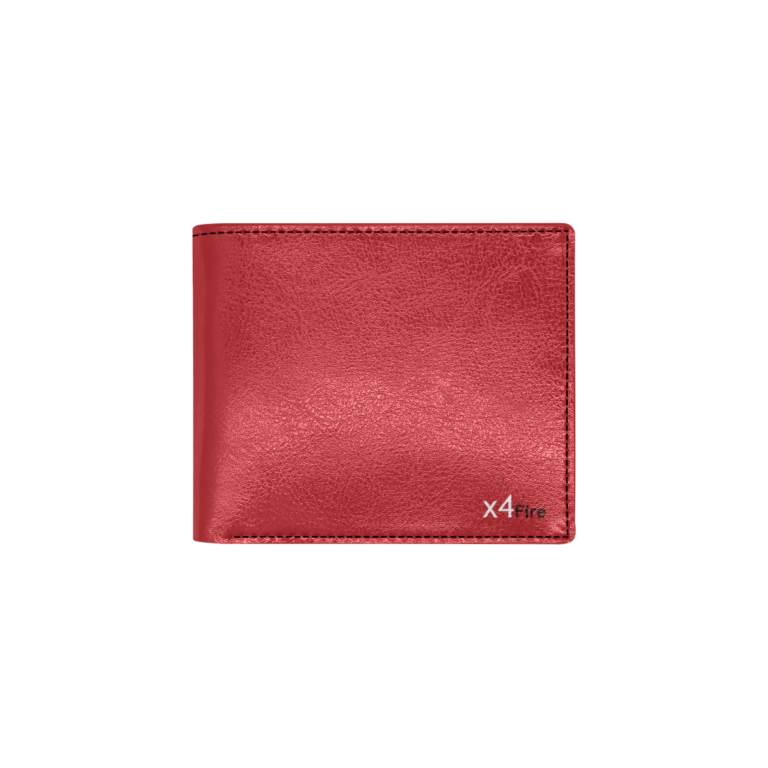 x4Fire (XFAA) Red Wallet Bifold Wallet with Coin Pocket