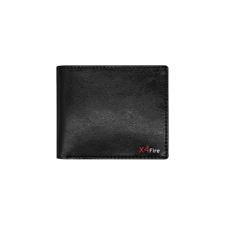 x4Fire (XFAA) Black Wallet Bifold Wallet with Coin Pocket