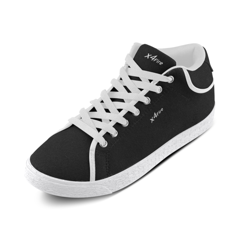 White & Black Men's Chukka Canvas Shoes