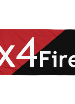 x4Fire (XFPF) WLRB Red & Black Towel
