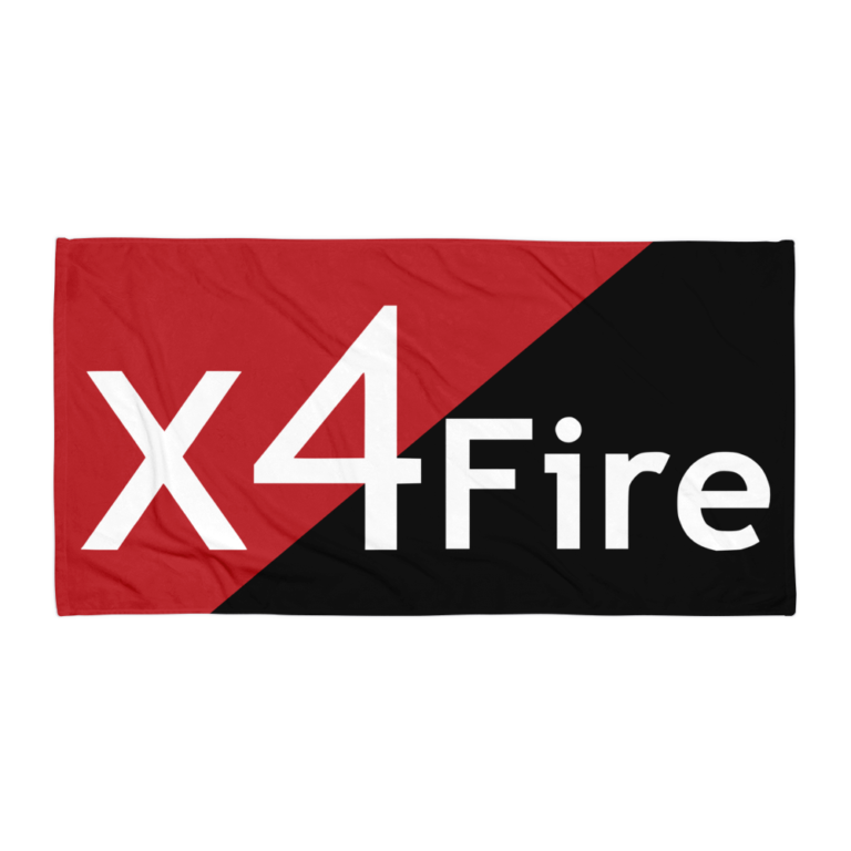 x4Fire (XFPF) WLRB Red & Black Towel