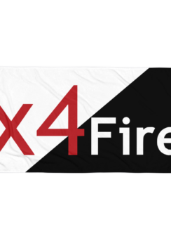 x4Fire (XFPF) RLWB White & Black Towel