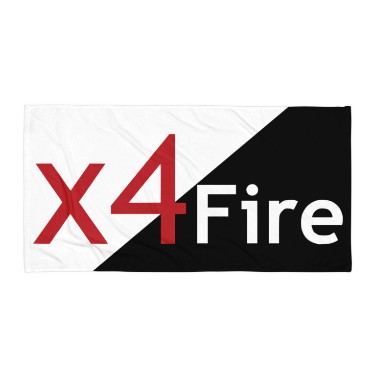 x4Fire (XFPF) RLWB White & Black Towel