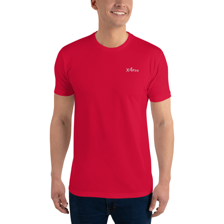 x4Fire (XFPF) Red Embroidery Short Sleeve Fit T-shirt