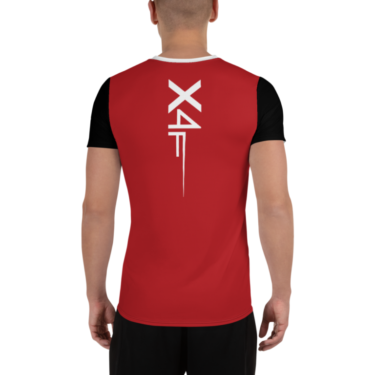 x4Fire (X4FPF) WLWS Red & Black Men’s Sport Dry Fit T-shirt