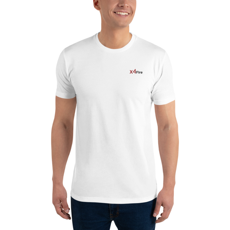 x4Fire (XFPF) White Embroidery Short Sleeve Fit T-shirt