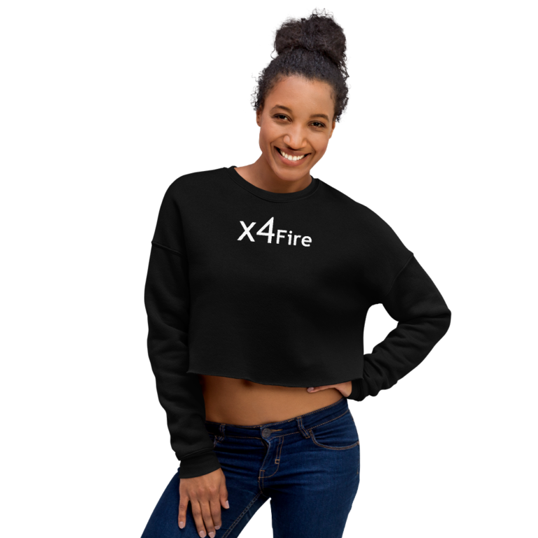 x4Fire (XFPF) Black Crop Sweatshirt