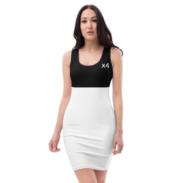 x4Fire (X4PF) WLWS Black & White Cut & Sew Dress