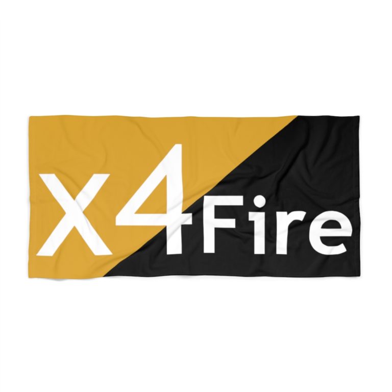 x4Fire (XFPT) Radiant Black Beach Towel