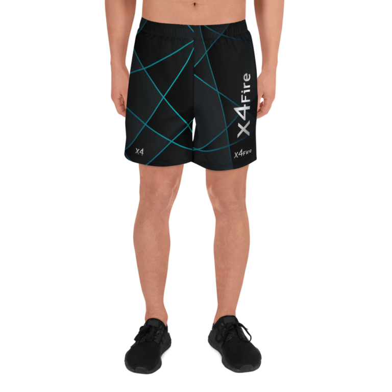 x4Fire (XFPF) Neon Fire Men's Athletic Long Shorts