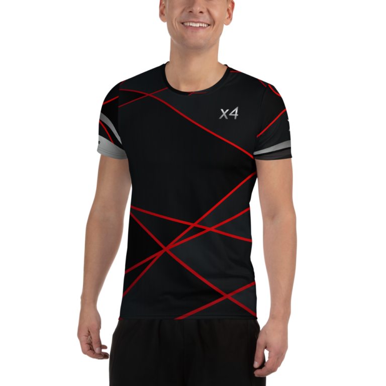 x4Fire (X4PF) Redline Fire Men's Athletic T-shirt