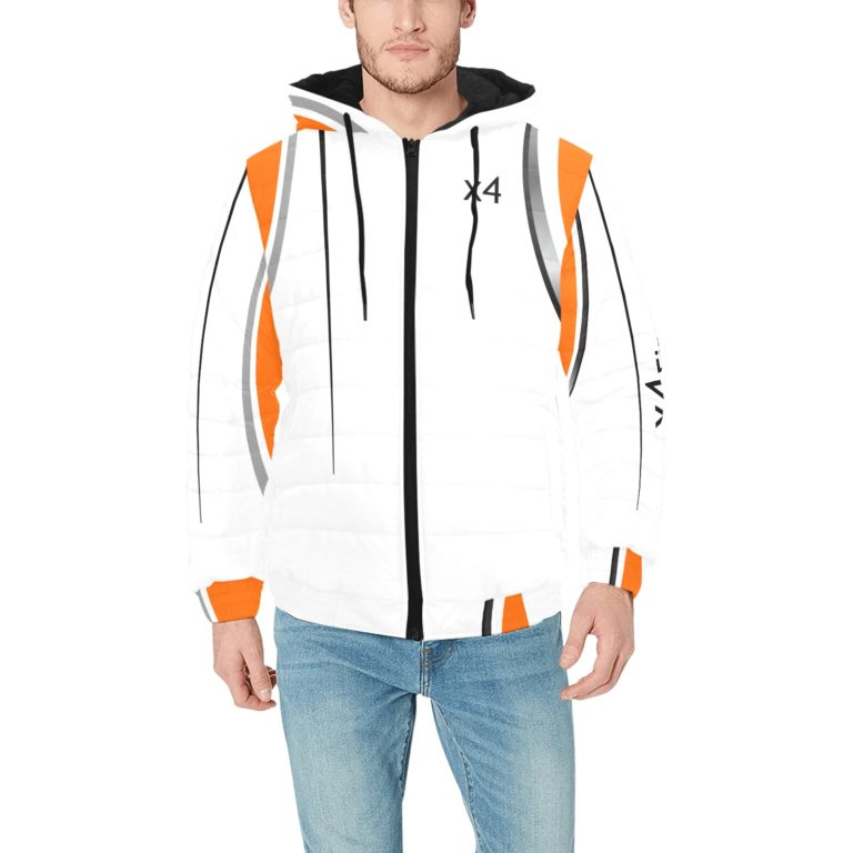 x4Fire (XFAA) Burning Fire Men's Padded Hooded Jacket