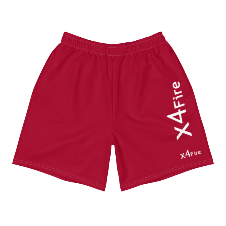 x4Fire (XFPF) Maroon Men's Athletic Long Shorts