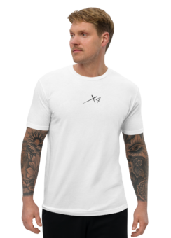 mens fitted t shirt white front 64242eaec14ae